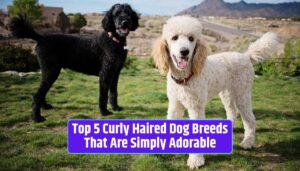 Curly-haired dog breeds, curly-coated dogs, adorable curly-haired dogs, unique dog fur patterns,