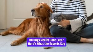 Dogs and cats, Dog-cat relationship, Dog behavior, Cat behavior, Pet coexistence,