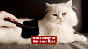 Cat hair management, cat shedding, grooming cats, cat hair on furniture, reducing cat hair,